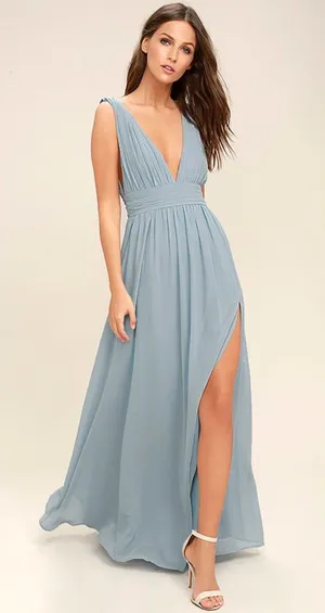 Lulus Heavenly Hues Light Blue Maxi Dress thumbnail 1