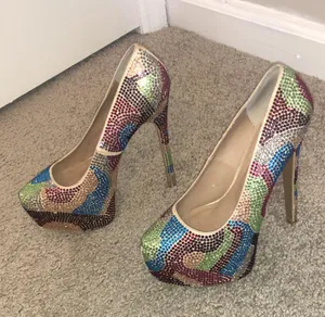 Steve Madden Dyvinal Rhinestone Heels 6.5 thumbnail 1