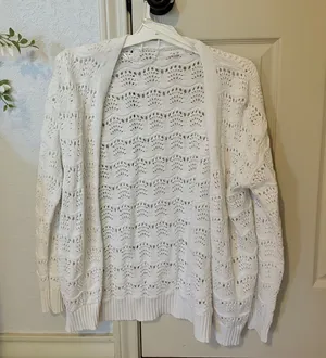 Maurice's White cardigan thumbnail 1