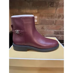 Michael Kors Mandy Block Heel Bootie in an oxblood Size 6.5 thumbnail 2