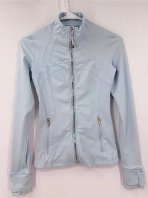 lululemon athletica Light Blue Zip-Up Bomber Jacket thumbnail 1