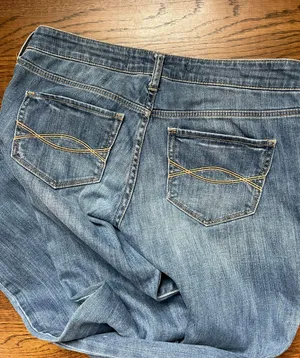 washed straight leg denim jeans size 26 thumbnail 4