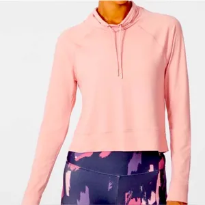 Marika Sport Women’s Pink Cowl Neck Pullover Yoga Long‎ Sleeve Top Size Large NWT thumbnail 1