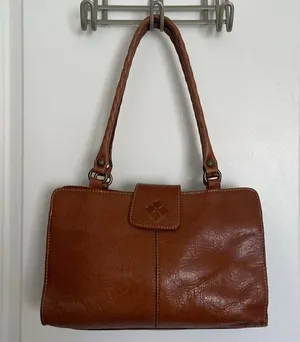 Patricia Nash Rienzo Top Handle Satchel Tan Leather Handbag Brown thumbnail 2