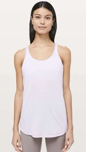 Lululemon Free to Be Wild 2-in-1 Tank Top Size 4 Strappy Heathered Lilac Workout thumbnail 1