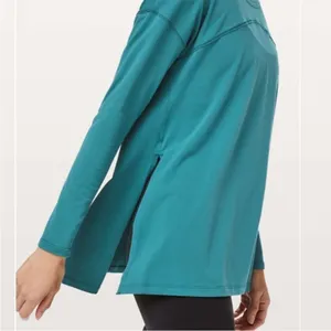 Lululemon Hit Unwind Long Sleeve Shirt in Tomic Teal 4 thumbnail 3