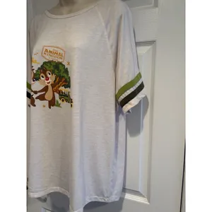 Disney Parks Animal Kingdom 1998 Chip Dale Raglan Graphic Tee White Green‎ 3X thumbnail 5