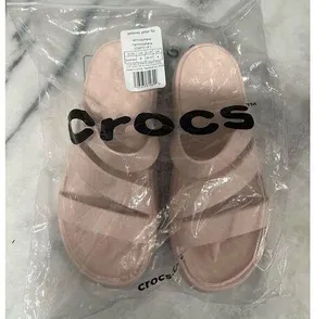 Crocs Getaway Glitter Flip Sandals Atmosphere Pink Women’s 6 209670-1FT New thumbnail 1