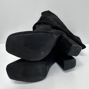 Over the Knee Boots Womens Square Toe‎ Block Heel Size 6 thumbnail 9