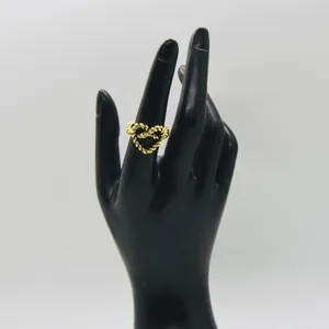 Twisted Gold Heart Ring thumbnail 6