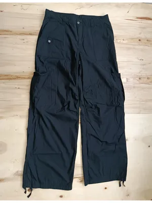 Wild Fable Black Cargo Pants Womens Medium M Parachute Baggy Utility Y2K thumbnail 2