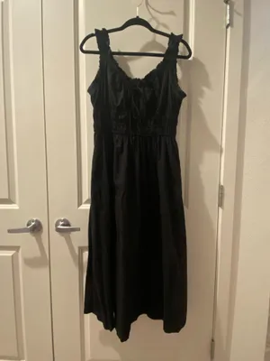 Old Navy Black Ruffle Strap Dress  thumbnail 2