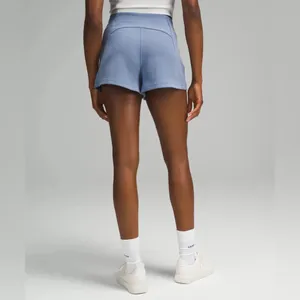 NWT Lululemon Ribbed Softstreme High-Rise Short 2" Size 8 Oasis Blue thumbnail 3