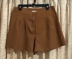 June & Hudson High Waisted Linen Blend Shorts thumbnail 1