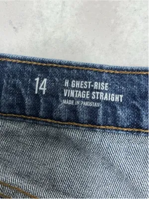 Womans Excellent Ana Blue Jeans Straight High Rise Size 14 Waist 33 Inch thumbnail 5