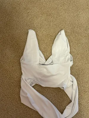 Princess Polly Lioness White Twist-Wrap Crop Top thumbnail 6