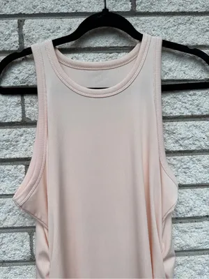 SHEIN Sleeveless Ruched Side Midi Dress - Blush thumbnail 3