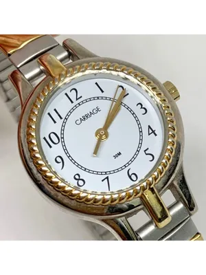 Carriage by timex women’s silver gold tone quartz analog watch 24mm running thumbnail 3