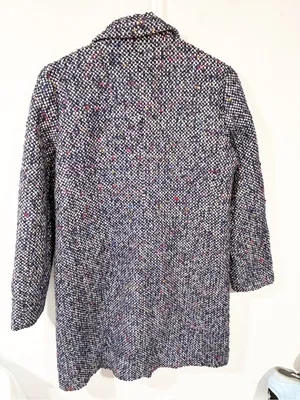 JCrew Daphne Italian Tweed Navy Coat Wool Blend Size 4 thumbnail 5