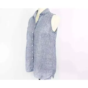 ✨Garnet Hill Easy Linen Button-Down Striped Sz 2 Tank✨ thumbnail 3