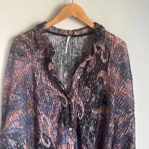 Free people My Best Top Sheer Paisley Tunic Medium thumbnail 4