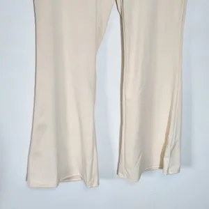 Cream Pull-on Stretchy Yoga Pants Size 2XL Cream Yoga Pants thumbnail 4