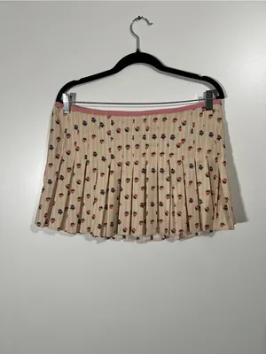 UO Pleated Mini Skirt Kimchi Blue Mumu Size Large Micro Floral thumbnail 4