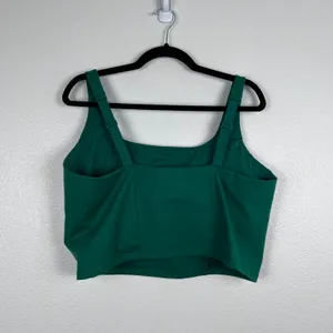 Aerie‎ OFFLINE The Hugger Green Cropped Athletic Tank Top Built-In Bra XXL NWT thumbnail 4