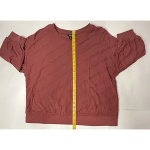 Simply Vera Top Women's Size XL Velvet Mauve Textured Career Sweatshirt‎ Comfort thumbnail 6
