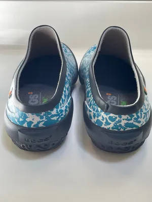 BOGS Bloom Women’s Patch Spot Blue White Black Rubber Slip thumbnail 7