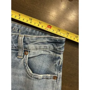 American Eagle Super High Rise Baggy Wide Leg Jeans Womens size 2 Grunge Skater thumbnail 7