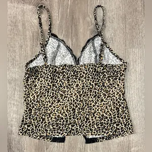 Zara Leopard Print Lace Trim Cami | Size Small | Y2K Night Out Top thumbnail 3