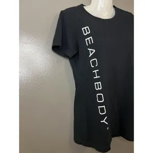 Beachbody Shirt Womens Medium Black Diamond Coach Graphic Fitness Tee Gym thumbnail 2