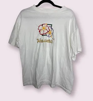 Hanes Vintage single stitch Hawaii embroidered tee thumbnail 1