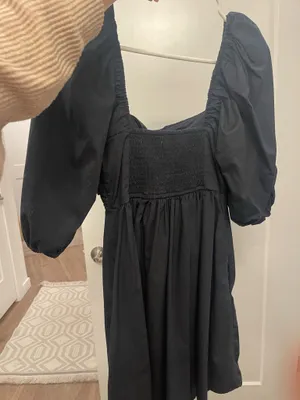 Abercrombie Dress Black Puff Sleeve thumbnail 5