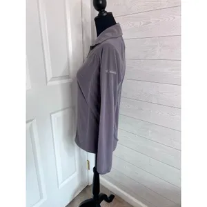Columbia Women's Gray glacial Fleece 1/4 zip mock neck activewear pullover Small thumbnail 4