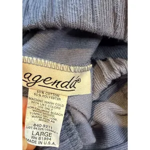 Jagenda Blue Cotton Blend Lounge Pants Women Size L USA Made thumbnail 3
