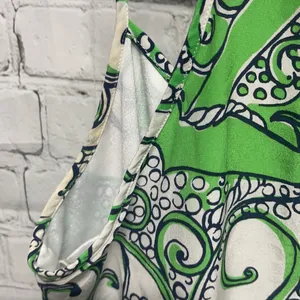 Lilly Pulitzer Green & White Paisley Dress Size XS thumbnail 11