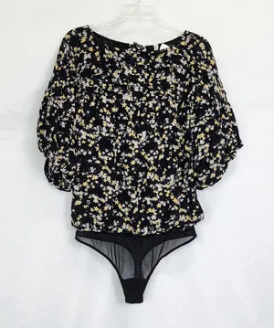 Floral Puff Sleeve Bodysuit thumbnail 3