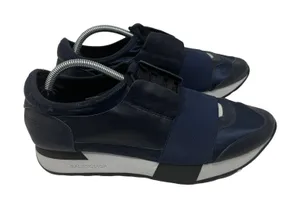 Balenciaga Race‎ Runners Navy Blue Leather Mesh Shoes Low Top Womens 38 US 7.5-8 thumbnail 1