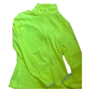 Nike Pro Dri-FIT Half Zip Pullover Neon Yellow Women’s Sz M Run Outdoor Sport thumbnail 8
