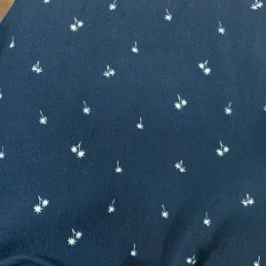 navy scattered micro palm print tie strap square neck mini dress thumbnail 5