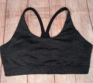 Dip Black Patterned Sports Bra thumbnail 1