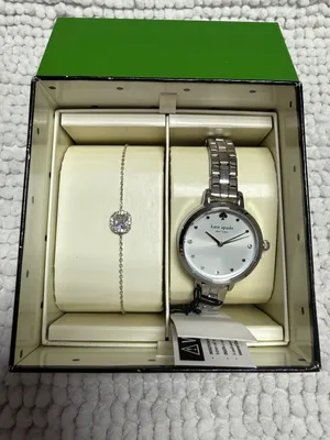Kate Spade NY Metro Three-Hand Quartz Bracelet Watch & Crystal Bracelet Set NWT thumbnail 3