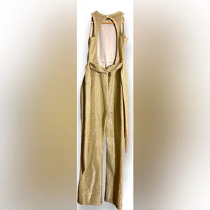 Gold Metallic 1 piece Cutout Jumpsuit NWOT💖 thumbnail 4