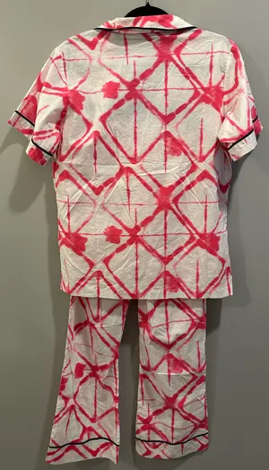 Katie Kime Strata Print Polo Top and Pants Pajamas Set thumbnail 2