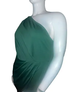 SheIn Dark Green One Shoulder Dress thumbnail 3