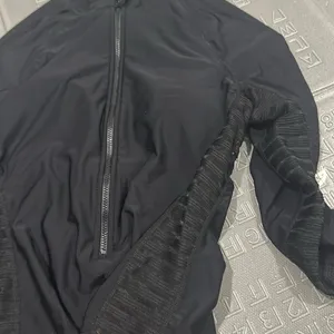 Black Long Sleeve Swimsuit with mesh sides - zip up - UPF 50+ thumbnail 3