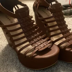 Torrid wedge sandal tall brown size 10w neutral thumbnail 12