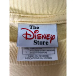 Vintage‎ Disney Tigger Pocket Tee Embroidered Butterflies Flowers Yellow Large thumbnail 5